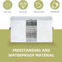 65L Freestanding Storage Bags, 3-Pack Waterproof Clothes Storage Bins Foldable Closet Organizers with 2 Durable Handles & Zipper for Blanket, Comforters, Bed Sheets, Pillows, Toys (White Print)