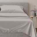 Mayfair Linen 100% Egyptian Cotton Sheets Twin XL Size Bed Set - 3 PC 600 Thread Count Twin XL Sheets Set Egyptian Cotton (Taupe), Soft, Cooling, 16" Deep Pocket Sateen Weave Bedsheet for Dorm Room