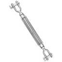 1 x 12 Inch Turnbuckle Forged Galvanized Steel Jaw and Jaw Turnbuckles for Cable Rail Rigging Rope Chain, 10,000 lbs Working Load Limit, 1PCS (1" X 12")