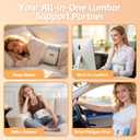Lumbar Support Pillow for Office Chair & Sleeping, Wrap Around Lower Back Pillow with Breathable Ice Silk Cotton, Provides Comfortable Lower Back Support for Side/Back/Stomach Sleepers