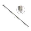 304 Stainless Steel 1/2"-13 Fully Threaded Rod, 4 Pieces 12" Length Long Threaded Rods