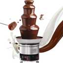 Commercial Chocolate Fountain Machine, Chocolate Fountains for Parties Weddings and Parties 4 Tier Chocolate Fountain Machine for Melts Cheese, Queso, Candy and Liqueur