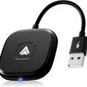 Android Auto Wireless Adapter for Wired Android Auto Cars Converts Wired to Wireless - Easy Setup Plug & Play Seamless Connection Stable and Fast (BLACK)