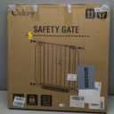 Baby Gate No Drilling, 29"-40" Auto Close Dog Gate Indoor for Doorways & Stairs, Pressure Mounted Adjustable Pet Gate, Easy Walk Through Child Gate for Children & Pets Stroller Friendly, White (29-40"Wide, 28"Tall)