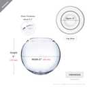 WGV Bowl Glass Vase, Diameter 6", Height 5", Open Width 4", (Multiple Sizes Choices) Clear Bubble Planter Terrarium Fish Bowl for Wedding Event Home Decor, 1 Piece (VBW0006)