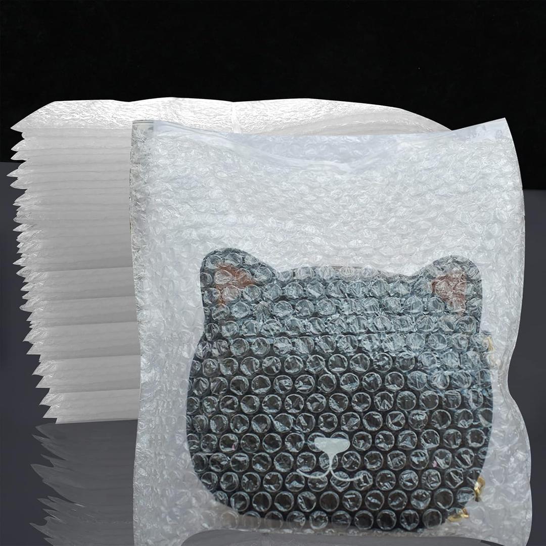 12" x 12" Bubble Out Bags&Pouches, 50Pcs Bubble Pouches Wrap Bag, Double Walled Bubble Cushioning Bags for Moving and Storage, Shipping and Packing Supplies for Dishes Glasses Plates