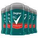 Degree Men Original Aluminum Free Deodorant for Men, 48-Hour Odor Protection, Intense Sport, 3 Ounce (Pack of 6)