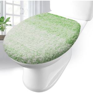 Arotive Soft Microfiber Bathroom Toilet Lid Cover, Machine Washable Seat Covers, 17.5 x 15, Stays in Place Rubber Backing, Fits Most Round, Elongated and Oblong Lids, Accessories Decor, Sage Green