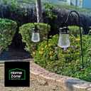 Home Zone Security 2 Packs Solar Crackle Glass Solar Lanterns Light Hanging Outdoor Waterproof 10 Lumens 3000K Decorative Large Crackle Glass Garden LED Lights, No Wiring for Patio Backyard Garden