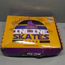 MammyGol Inline Skates for Boys and Girls Youth, 4 Size Adjustable Roller Skates with PU Flashing Whees, Aggressive Inline Skates High Performance for Kids Age 8-12 Silver, Size 4-7