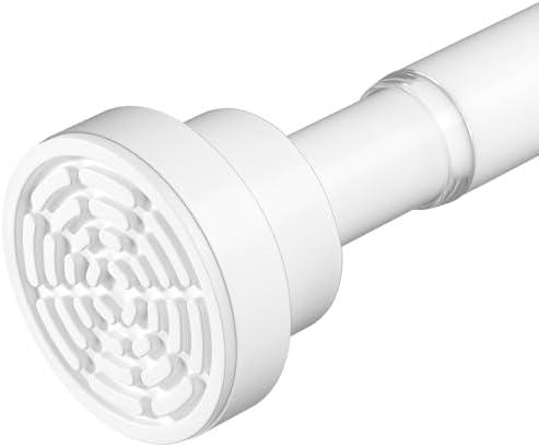 AIZESI White Spring Tension Rod No Drilling 28-48Inch,Shower Curtain Rod Non-Slip,Adjusatable Tension Rod For Windows Durable Shower Rod,Bathroom Shower Rod Non-Rust