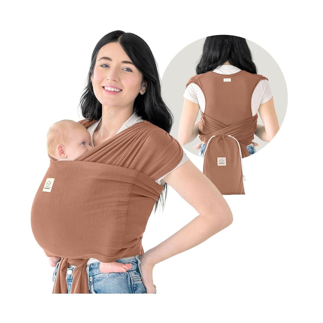 KeaBabies Baby Wrap Carrier Ring Sling - Easy Baby Wearing Wrap, Adjustable D-Lite Baby Carrier Newborn to Toddler, Infant Carrying, Hands Free Bonding, Breathable Fabric Wearing (Terracota)