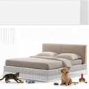 Pangda 240 x 16 Inch Cutable Under Bed Blocker for Pets and Toys Extra Tall Under Couch Blocker with Zip Ties Sofa Furniture Bumper Barriers for King and Queen Size Bed Stop Dogs Cats (White)
