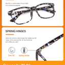 TIJN Blue Light Blocking Glasses for Women Men Square Frame Nerd Eyeglasses Anti Blue Ray Computer Screen Glasses (Black)