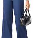 AFITNE Women's Wide Leg Jeans High Waist Pull On Jeans Trendy Loose Denim Pants with Stretchy Denim Like Material M