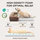 Bedsure Orthopedic Dog Bed for Extra Large Dogs - XL Washable Dog Sofa Beds Large, Supportive Foam Pet Couch Bed with Removable Washable Cover, Waterproof Lining and Nonskid Bottom, Brown