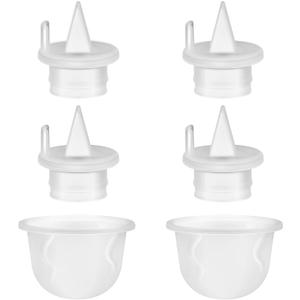 2 x 6pcs Breast Pump Replacement Parts for Babybuddha, Include 4 Silicone Duckbill Valves and 2 Silicone Diaphragms BPA-Free DEHP-Free Bbreast Pump Replacement for Zomee Z1/Z2
