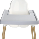 Highchair Grippy Coverall Placemat, Compatible with IKEA Antilop, Highchair Accessories, Wipeable, Silicone Placemat for Highchair Tray (Gray)