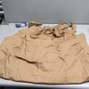 chouyatou Women's Cargo Overall Dress Sleeveless Adjustable Strap Safari Maxi Jumper Dress with Pockets (Medium, Khaki)