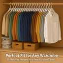 Heavy Duty Plastic Clothes Hangers  50 PCS | Space-Saving, Ideal for Daily Use Design for Shirts, Coats, Dresses, Pants, & Skirts | Durable & Lightweight