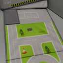 Toy Car Garage Box - Toy Car Storage Toy Car Box for with Car Rug Play Mat (Not Included Cars)