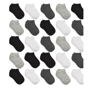 Kids Socks - 25 Pairs Toddler Ankle Socks Set, Low Cut for Boys & Girls (0-14 Years Old)