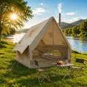NANJEEN® Large Luxury Inflatable Camping Tent,Wind & Rain Resistant,12㎡ Interior,2-10 Person Shelter,8 Minutes Fast Setup with Hand Pump,All-Season Ready,Dual Doors,Mosquito-Proof Mesh Windows