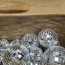 Geetery 70 Pcs Disco Ball Cake Topper Various Sizes Reflective Mirror Silver Mini Small Disco Ball Cake Decorations for Centerpiece 70s 80s Birthday Party Wedding Decor