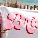 xo, Fetti Bride Beach Towel | Bachelorette Party Decorations, Bridal Shower Gift, Bridesmaid Favors, Engagement Party Supplies