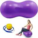 Peanut Ball,Exercise Yoga Pregnancy Ball,Peanut Stability for Kids Therapy,Labor Birthing,Core Strength Training with Pump