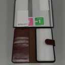 MONASAY Wallet Case Compatible for iPhone 11 Pro, 5.8-inch, [Glass Screen Protector Included] [RFID Blocking] Flip Folio Leather Cell Phone Cover with Credit Card Holder, Brown