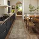 Washable Runners for Hallways Kitchen Rug: 2'6"x8' Runner Rugs Stain Resistant Non Slip Low Pile Soft Carpet Runners for Hallways Bedroom Kitchen Entryway Indoor Beside Bathroom Laundry Room