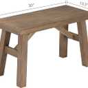 Wnutrees Sawmill Wood Bench, 30" Farmhouse Entryway Bench for Living Dining Room, Rustic Entry Way Benches Seat, Solid Wood, Handcraft Finshed, Natural