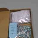 Hicarer 60 Sets Angel Keychains Baby Shower Favors 60 White Organza Gift Bags with Thank You Tags Angel Keychains for Guest (Blue)