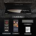 Chef Knife 8 Inch  Ultra Sharp High Carbon Stainless Steel Kitchen Knife, Professional 8 Chefs Knife with Ergonomic Handle, for Home & Restaurant with Gift Box, Culinary Cooking Knife