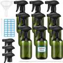 9 Pack 10 oz Plastic Spray Bottle Bulk for Plant Small Spray Bottle Fine Mist Water Sprayer Upgraded Adjustable Nozzle Refillable Empty Containers for Cleaning, Hair, Cooking(Green)