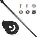 738-0919 617-04094 Steering Shaft w/ Bushing Kit Compatible with MTD Troy-Bilt Craftsman Lawn Mower 247288841 247288810 24728905 w/Steering Gear Bushing, Steering Rod Cap & Screw, Steering Shaft