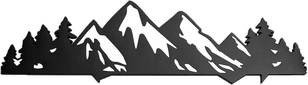 Mountain Car Emblem Fit for Toyota Tacoma 2016-2024,Mountain View Forest Badge Logo ABS Material 3D Effect Logo. (White)