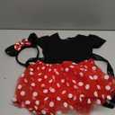 Nileafes Girls Princess Mini Mouse Costume Toddler Birthday Party Fancy Dress Up (6-12 Months, Red)