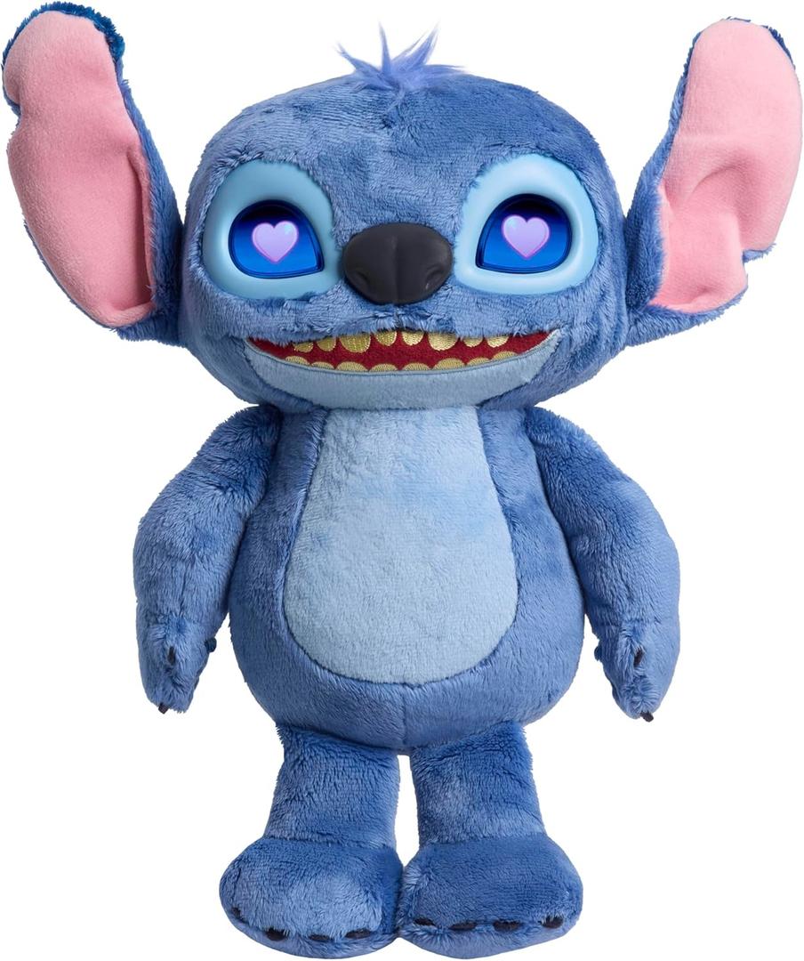 Disney Stitch Just Play Many Moods 14-inch Interactive Plush, 50+ Sounds & Effects, LCD Eyes, Inspired by Disney's New Live-Action Lilo & Stitch Movie, Toy for Fans, Girls, Boys, Kids 3+