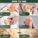 2 x 3 In 1 Pet Brush for Shedding, Portable Hair Removal Tool for Cats and Dogs, Deshedding Grooming Brush for Indoor Pets