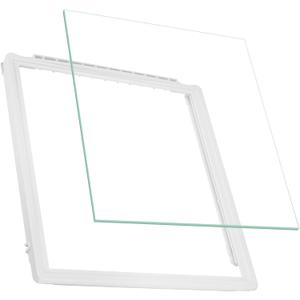 Refrigerator Shelf Frame 241969501 with 240443384 Glass Refrigerator Crisper Pan Cover Compatible with Frigi. daire Refrigerator Replace FFSS2615TE0, LFSS2612TE0, FGEX26D6QF0 by Fetechmate - 2 PCS (Refrigerator Shelf Frame With Glass)