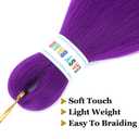 Purple Braiding Hair Pre Stretched Synthetic Braiding hair Extensions for Women, Purple Hair Extensions for Stage Party Halloween Costume Cosplay 48 Inch 2 Packs