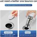 Bathroom Sink Drain Strainer Stopper - Universal Stainless Steel Strainer with Pop-Up Design Basket Hair Catcher for Sink Stopper Replacement (2PCS)