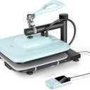 HTVRONT Heat Press Machine for T-Shirts, Heat Press 15 x 15 Professional Heats Up Fast & Distribute Heat Evenly, Swing Away T-Shirt Press Machine for HTV, Sublimation, Heat Transfer Projects (Blue)