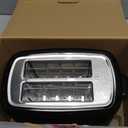 Toastmaster 2-Slice Toaster - Black with Stainless Steel - Kitchen Essential for Sandwich Bread & Breakfast Toast - Toaster with Wide Slots, High Rise Toast Lift & Cool-Touch Exterior