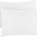 Mellanni Pillow Cases - Luxury, Extra Soft | Cooling Pillow Covers - 2 PC Iconic Collection Pillowcases - Envelope Closure(Standard/Queen 20" x 30", Ivory)