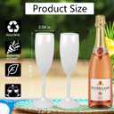 12 Pcs Plastic White Champagne Flutes 6 OZ Acrylic Wine Glasses Wedding Toasting Flute Goblet Reusable Champagne Cups for Bachelorette Party Wedding Bar Anniversary (White)
