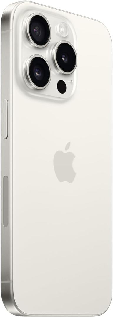 Apple iPhone 15 Pro, 128GB, White Titanium - Unlocked (Renewed)