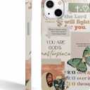 Jesus Flowers Case for iPhone 14,Christian Bible Verse Butterfly Collage Case for Men Women,Smooth Tough PC Full Cover Case for iPhone 14